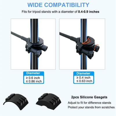 Mic Stand Phone Holder, Flexible Phone Holder for Microphone Stand, Adjustable iPhone Mic Stand Holder, Music Stand Phone Holder image 2