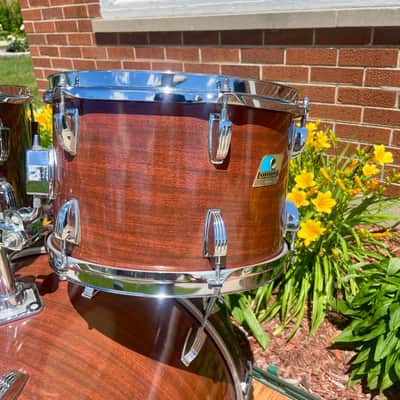 1970s Ludwig Big Beat 3-Ply Drum Set Mahogany Cortex 22/12/13/16 image 14