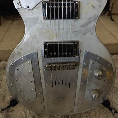 Meloduende Aluminum Electric Guitar Coda Custom 2014 - Weathered Aluminum image 4