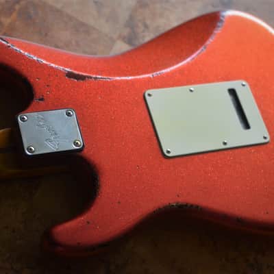 Fender Stratocaster Relic 2019 Custom Red Sparkle Lollar Blondes image 4