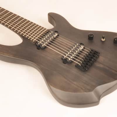 Agile 8 String 28 5/8" Scale Intrepid Pro 828 EB CP Charcoal Electric Guitar image 5