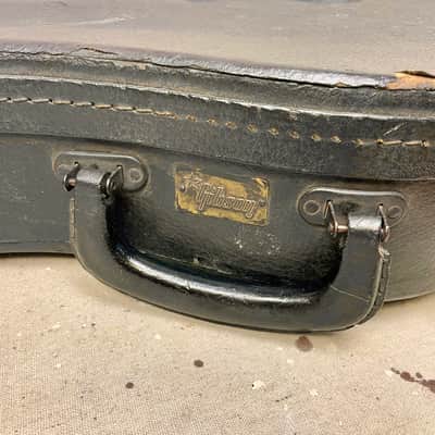1960's Gibson Byrdland or ES-350T Thinline Guitar Case-Black Pebble-1960-1968 Vintage 17.5" Lower Bout image 3
