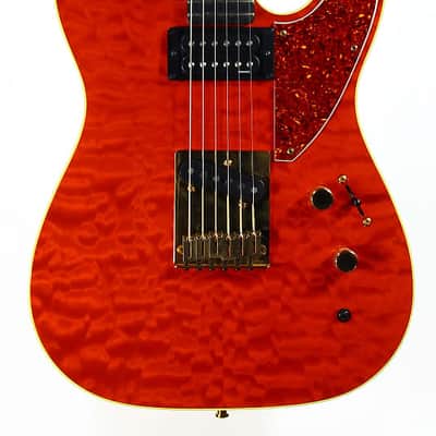 1992 Fender Custom Shop Set Neck Country Artist Telecaster QUILT Sunset Orange Transparent --VERY RARE TELE image 11