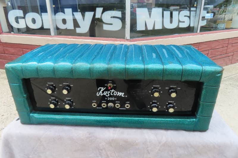 KUSTOM 1970 KB-200-1 CASCADE GREEN BASS AMPLIFIER HEAD RARE! ORIGINAL CLEAN! image 1