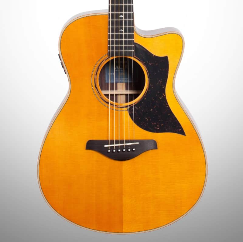 Yamaha AC5R Concert Acoustic-Electric Guitar (with Case), Vintage Natural image 1