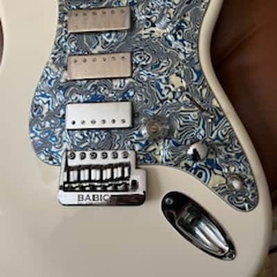 920D Custom+ Triple Lollar Mini Humbuckers + Warmoth Roasted Maple Neck + 7Way Switching +Blue Shell Pickguard + Strat Body+ Fender Brushed Chrome Locking Tuners +Babicz "Full Contact Hardware"+ Stainless Steel Frets image 8