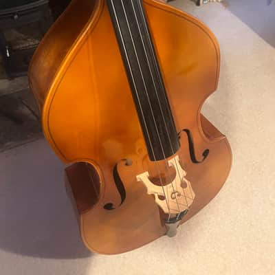 Musima  3/4 Double Bass (Stradivarius Copy, Laminated) 1990-2000 - Natural gloss image 6