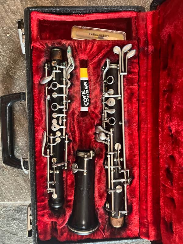 Linton brand wood Oboe with case. Made In USA image 1
