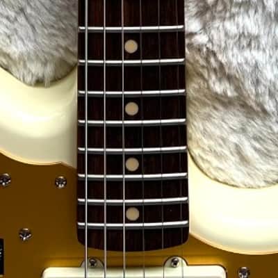 Fender Squier J Mascis Jazzmaster Electric Guitar with Tremolo - Vintage White image 5
