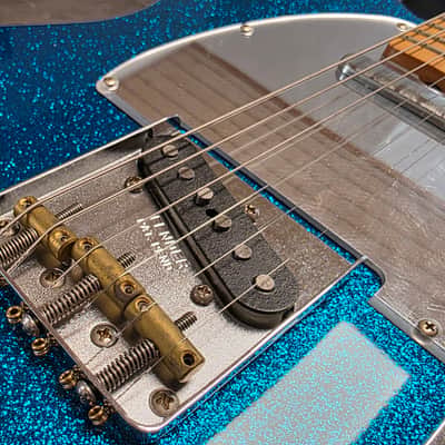 Fender 1958 Telecaster J Mascis BRAND NEW Artist Signature Custom Pickups Mirror Pick Guard Aged Road Worn Relic Neck 50s Vintage Reissue Tele Guitar - Bottle Rocket Blue Flake Metallic image 7
