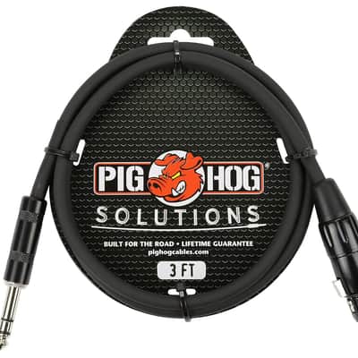 Pig Hog PX-TMXF3 1/4" TRS to XLR Adaptor Cable, 3 Feet