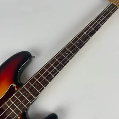 Univox Precisely Bass 1970s - 1979 Fender Pickups - Japan Made .Sunburst, Upgrade 70's USA Fender "P" bass pickups W Original Hardshell case image 3