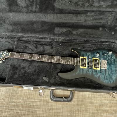 Brian Moore MC 1 mid to late 1990's - Blue Black figured top Graphite neck, image 16