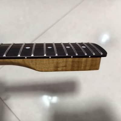 Roasted Flamed Maple Stratocaster Guitar Neck With Rosewood Fingerboard, 22-Frets image 6