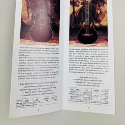 Ovation Price List 1996 image 4