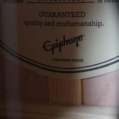 Epiphone J-200 EC Studio Jumbo Body Acoustic Electric Guitar Black Finish image 5