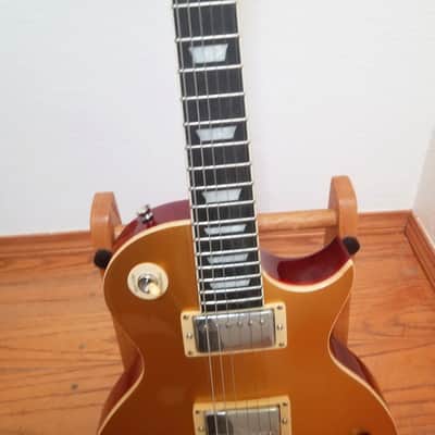Monoprice Indio 66 Dlx Plus Gold Top Mahogany Body LP-style Electric Guitar image 3