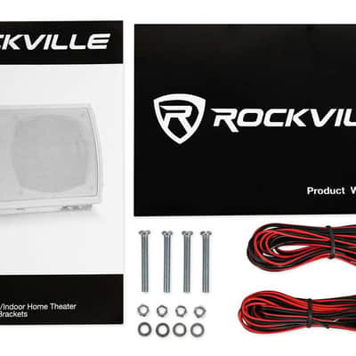 Pair Rockville HP5S 5.25" Outdoor/Indoor Home Theater Speakers w/ Swivel Bracket image 6