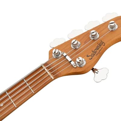 Sadowsky MetroExpress 5-String 24-Fret Modern Bass Roasted Maple Fingerboard 5-String Solid Sage Green Metallic High Polish image 4