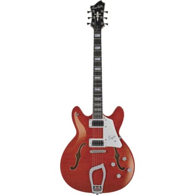 Hagstrom Super Viking Mandarin Flame - Semi Acoustic Guitar image 1