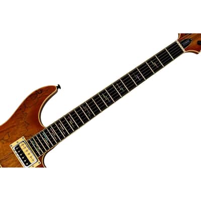 Schecter C-1 Exotic Spalted Maple guitar in Satin Natural Vintage Burst B-Stock 0498 image 3