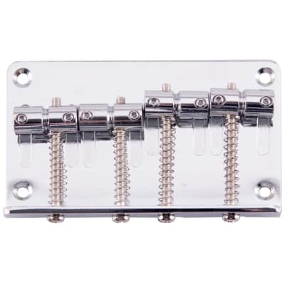 Seismic Audio Chrome Bass Guitar Bridge for Fender and Bass Guitars image 2
