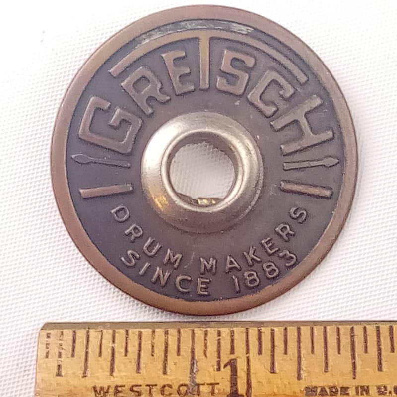 *Gretsch 60s Snare Drum Round Badge Thick Sticks+Grommet Vintage Renown Brooklyn image 1