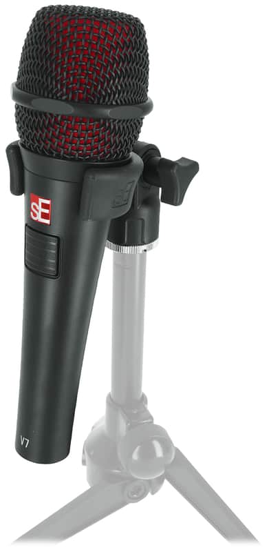 Immagine Se Electronics V7 PTT Handheld Dynamic Microphone w/Push-To-Talk Switch+Clip - 1