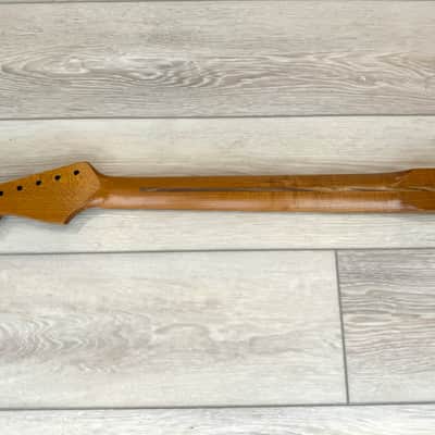 NEW Fender Licensed Allparts Flamed Quartersawn Roasted Maple Nitrocellulose Neck image 10