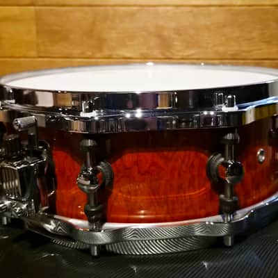 Sonor Designer 14"*5" Red Cherry birdseye maple snare image 6