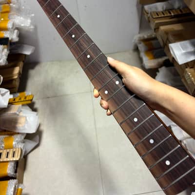 Discount 4 String 20 fret Roasted Flame Maple bass guitar neck Replace rosewood image 4