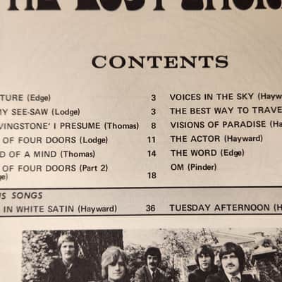 Vintage Late-'60s "The Moody Blues: In Search Of The Lost Chord" Paperback Songbook image 6