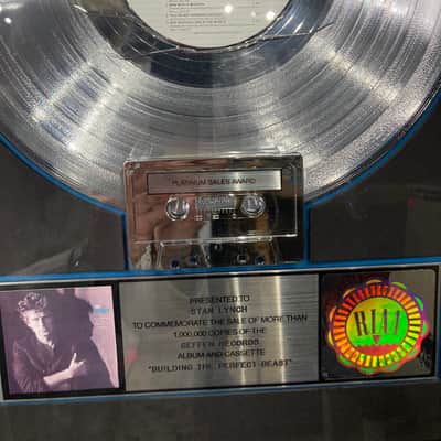 Stan Lunch Don Henley, RIAA, Building the Perfect Beast, Platinum Record (#1) image 4