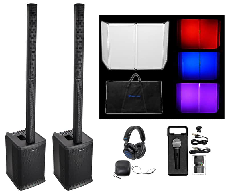 Rockville TITAN MIX12A 12 inches Powered Array Speaker/Sub 8-Channel Mixer PA System image 1