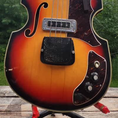 RARE! Teisco Kingston FB2 Violin Bass Sunburst 1967 Japan image 16