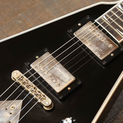 2022 Gibson Custom Dave Mustaine Signature Flying V Exp Black Ebony VOS + COA OHSC image 5