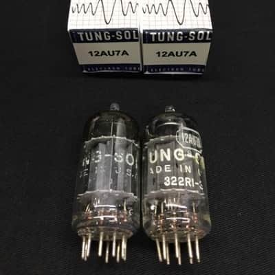 MATCHED PAIR TUNG SOL 12AU7A ECC82 Vintage Audio VACUUM TUBES Tested 10.9358 image 1