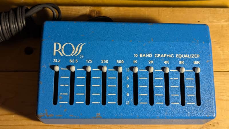 Vintage Ross 10 Band Graphic Equalizer 1980s - Blue image 1
