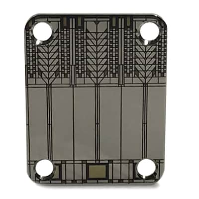 Custom FLW Stained Glass Look Guitar Graphic Color Image Neck Plate Fits Strat / Tele / Bass- USA MADE! image 2