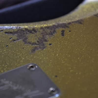 American Fender Jazzmaster Relic  Custom  Nitro Gold Sparkle G&G Case image 11