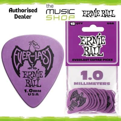 Ernie Ball Everlast 1.0mm Purple Guitar Picks, 12 Pack - 9193 image 1