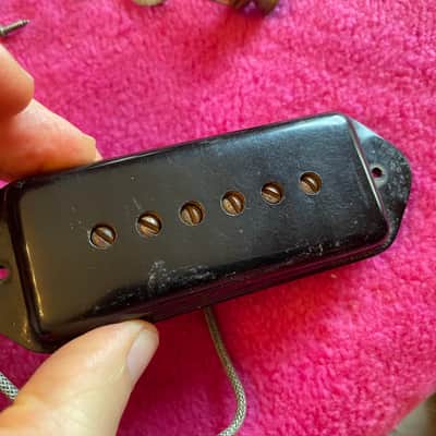 Vintage 1952 Gibson P90 P-90 + IRC wiring harness for Les Paul goldtop jr Junior es-150 es-125 130 135 archtop image 8
