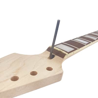 Electric Guitar Neck Replacement Maple/Rosewood Neck with Binding (30" Scale) image 5