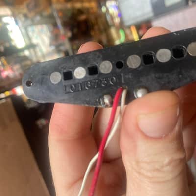 Fender American Pickup Flat Pole 80s 90s 016730 1980s 1990s - Black image 5