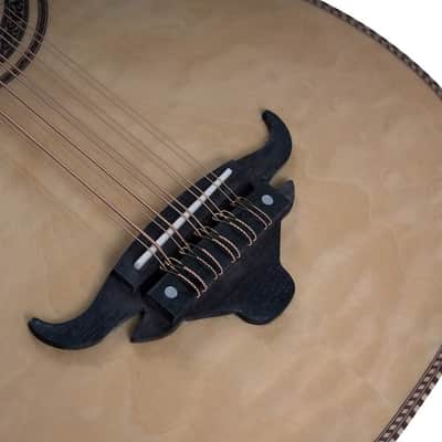Oscar Schmidt OH32SEQN | Acoustic / Electric Bajo Quinto w/ Gig Bag, Quilt Natural. New with Full Warranty! image 3