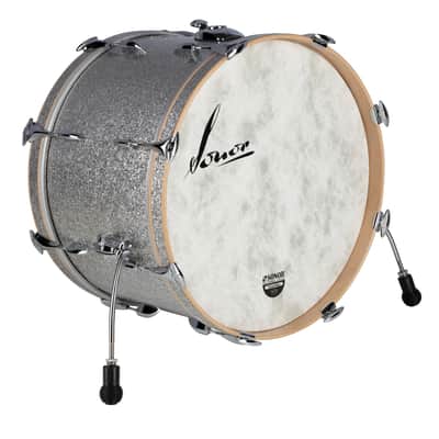 Sonor *Pre-Order* Vintage Series 24x14" Vintage Silver Glitter 9 ply Beech Bass Kick Drum | No Mount | NEW | Special Order | Authorized Dealer image 1