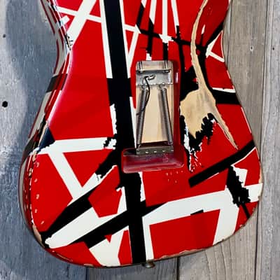 2021 EVH Striped Series Frankie Red / White / Black Stripes Relic , In Stock Best Deal on the Planet image 10
