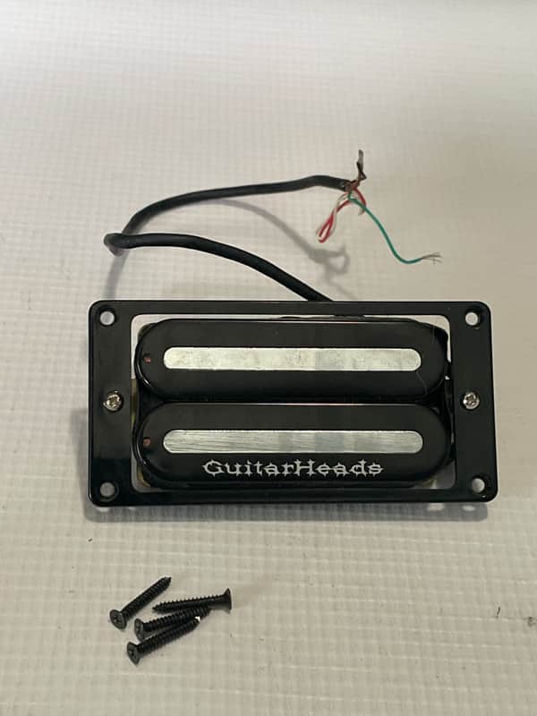 2000's GuitarHeads Megametal Dual Blade Neck Humbucker Guitar Pickup w/ Ring 10k image 1