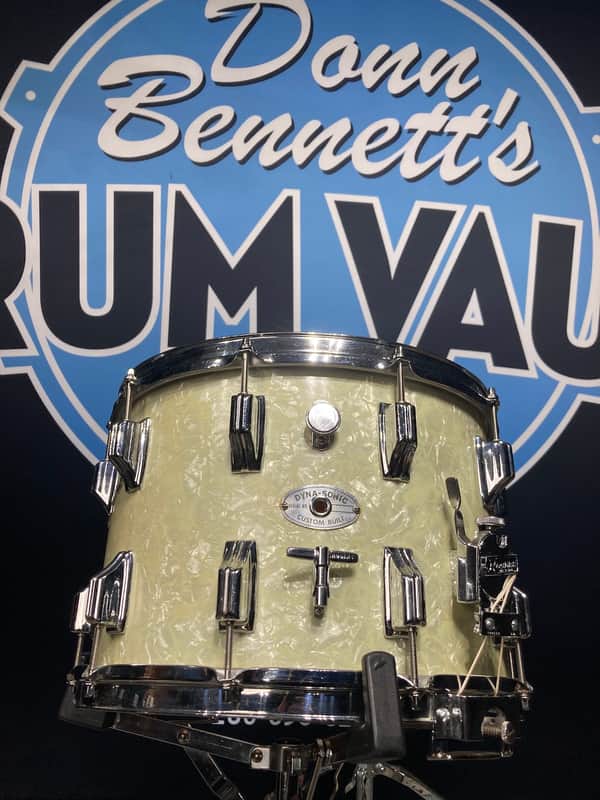 Rogers -1960s Dyna-Sonic 10x14" Marching Snare Drum, White Marine Pearl image 1