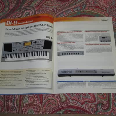 very litely handled genuine Roland / Boss 2002 New Product Catalog Vol. 1 (January 2002) - features 24 products - color, semi gloss sheen, thin quality paper, 44 Total Pages from Front Outer Cover to Back Outer Cover, L: 11" x W: 8 & 3/8" printed in Japan image 10
